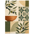 Mediterranean olive grove wall art in terracotta and sage green