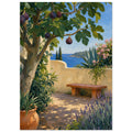 Mediterranean coastal fig orchard wall art