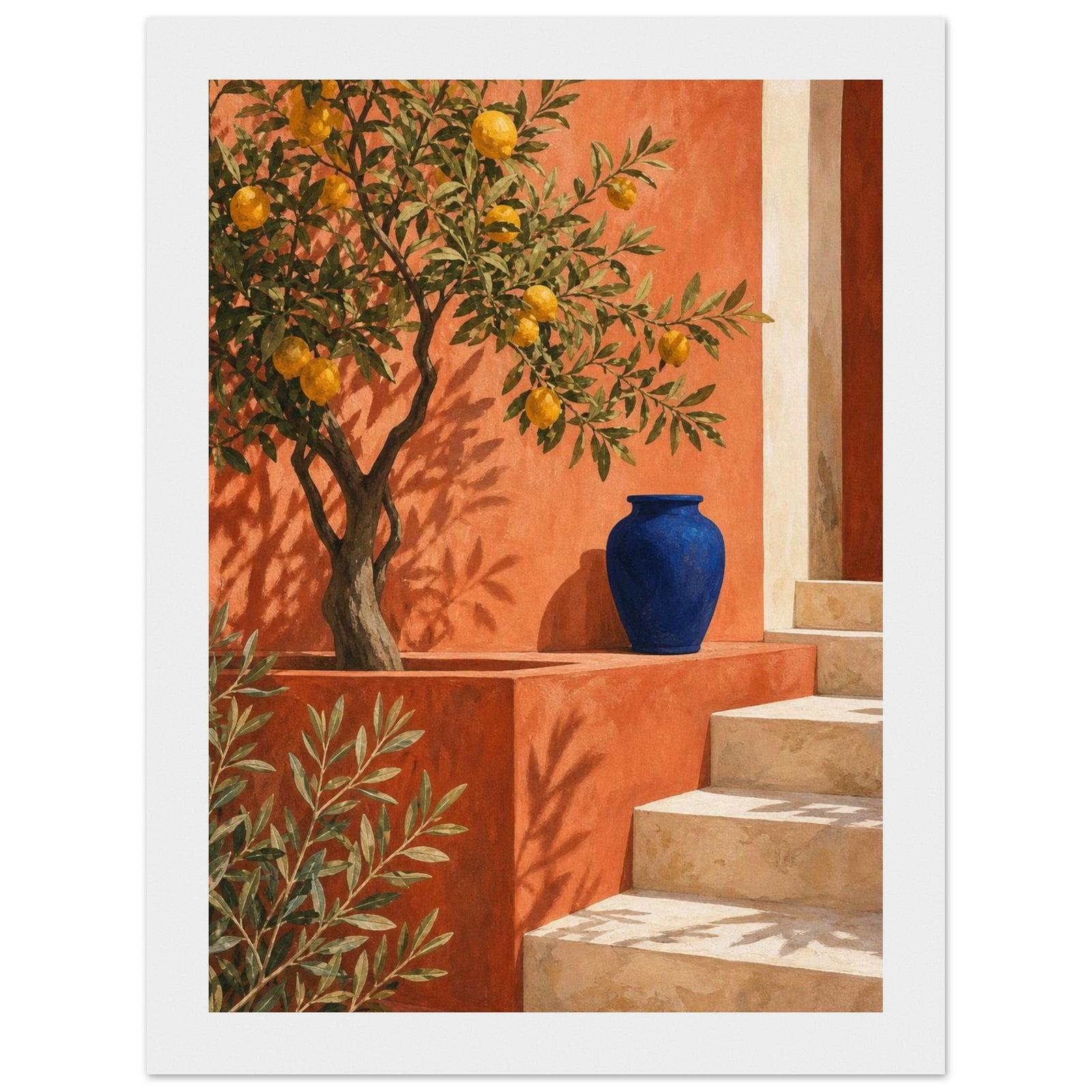 Mediterranean Lemon Tree Framed Print